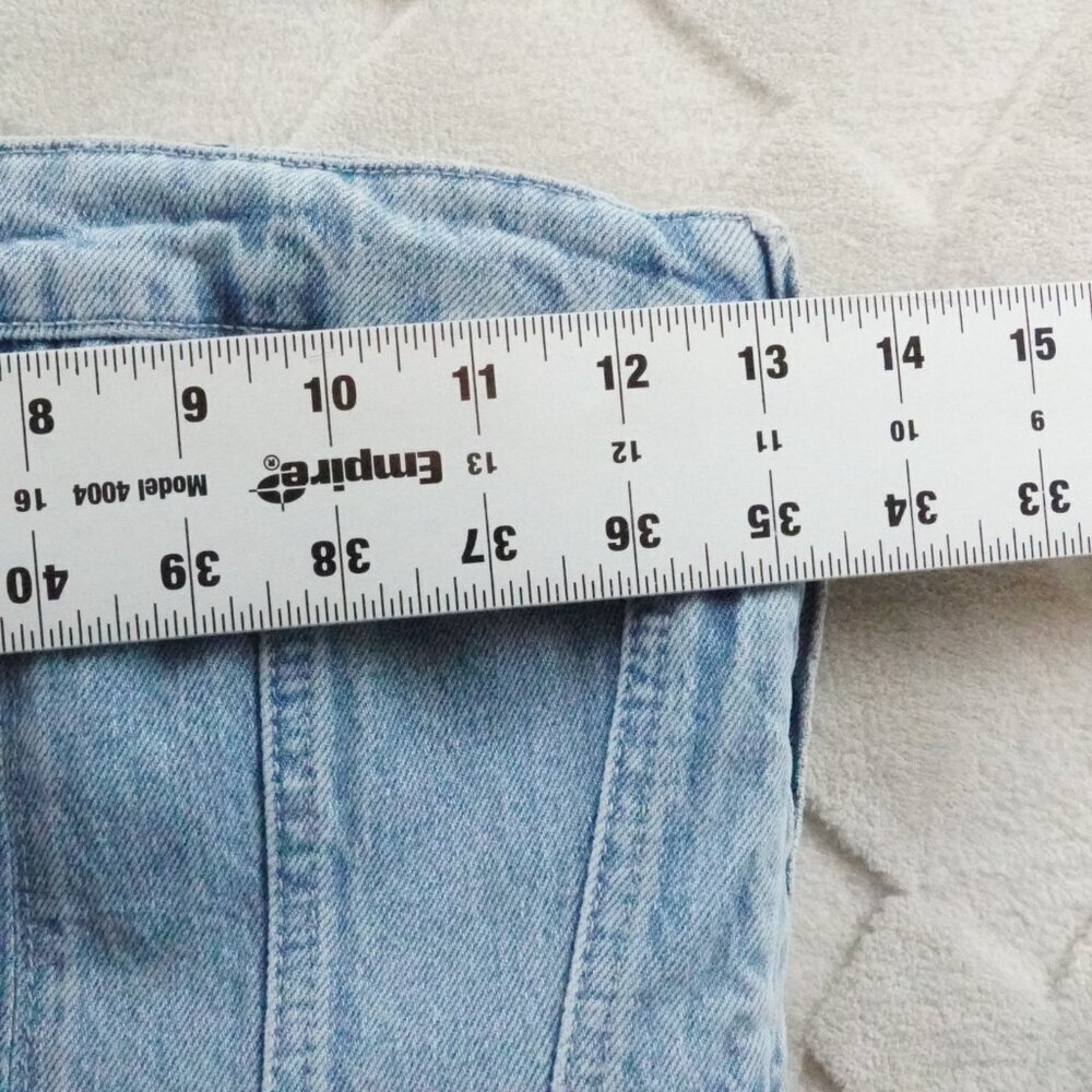 Zara Light Blue Denim Bustier Top - Picture 6 of 9